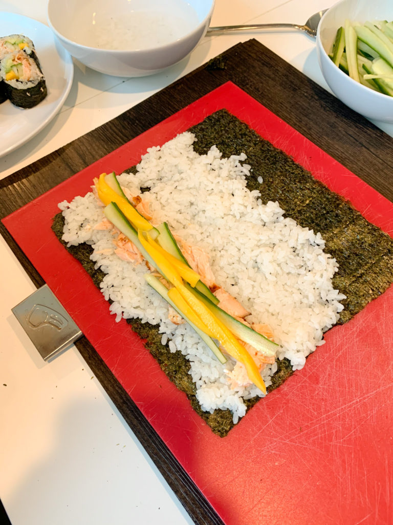 Homemade Gluten Free Salmon Sushi And Poke Bowls